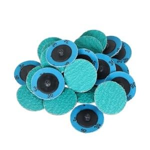 kimllier 25 Pack 2 Inch Quick Change Green Zirconia Sanding Discs 36 Grit Fit for Surface Finish Grind Polish Burr Rust Paint Removal Use with Die Grinder