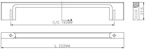 Richelieu Hardware BP8160192195 Armadale Collection 7 916 in (192 mm) Center Brushed Nickel Contemporary Cabinet Pull (Pack of 2)