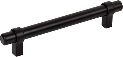 Jeffrey Alexander 128 mm Center-to-Center Matte Black Key Grande Cabinet Bar Pull