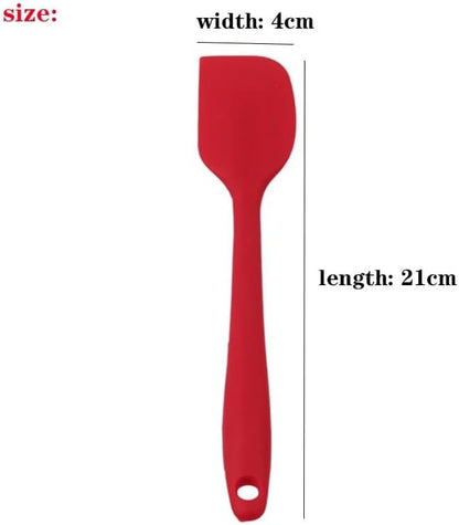 11in Heat Resistant Silicone Spatula,High Temp Flexible Kitchen Scrapers Food Grade Bowl Scrapers,Seamless Baking Supplies Scratch-Proof for Scraping Non-Stick Pans Cooking (Red1)