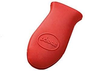 Lodge Silicone Mini Hot Handle Holder - Dishwasher Safe Mini Hot Handle Holder Designed for Lodge Cast Iron Skillets 8 Inches or Smaller w Keyhole Handle - Reusable Heat Protection Up to 500 - Red