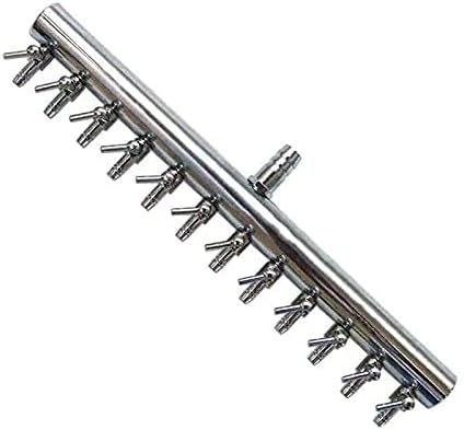 Aquarium Air Valve 12 Way Inline Manifold Air Flow Pump Tubing Splitter Lever Control Valve