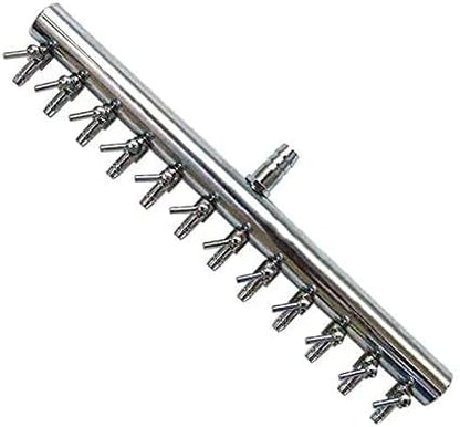 Aquarium Air Valve 12 Way Inline Manifold Air Flow Pump Tubing Splitter Lever Control Valve