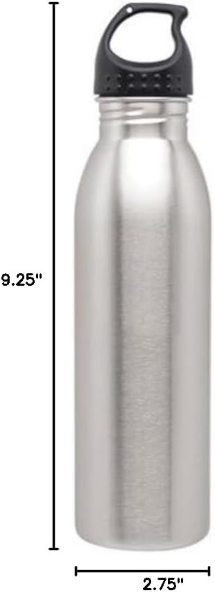 Simply Green Solutions Slim Line Stainless Steel Water Bottle Canteen - 24oz. Capacity