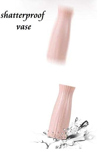 Ceramic Look Plastic Vase - Unbreakable Vase for Flowers (Narrow Seashell White)