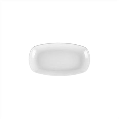 Porcelain Delta-Coupe 9.25" x 6.25" x h:1" Oval White Porcelain Platter (Set of 2)