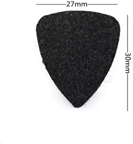 Honbay 9pcs Felt Picks for Guitar, Ukulele, Bass (Black, White, Gray)