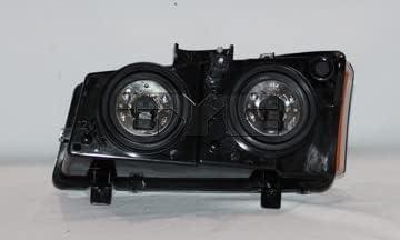 Headlight Assembly Compatible With Chevrolet Silverado 2003 2004 Silverado 1500, 1500 HD, 2500, 2500 HD, 3500 Standard, Extended,Crew Cab Pickup Left / Driver Side DOT/SAE Compliant Halogen Headlamps