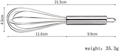 Aniso Stainless Steel Whisk (8.4 inches, Silver)