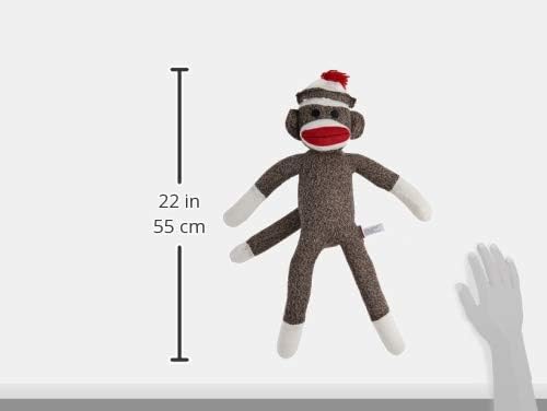 Schylling Brand Classic 20" Retro Sock Monkey Stuffed Animal - Knitted Texture Original Look - Ages 12 Months and Up
