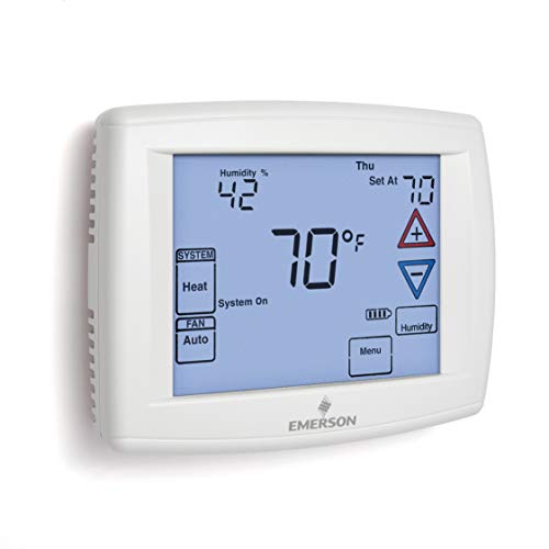 White Rodgers Emerson 1F95-1277 Touchscreen 7-Day Programmable Thermostat, White