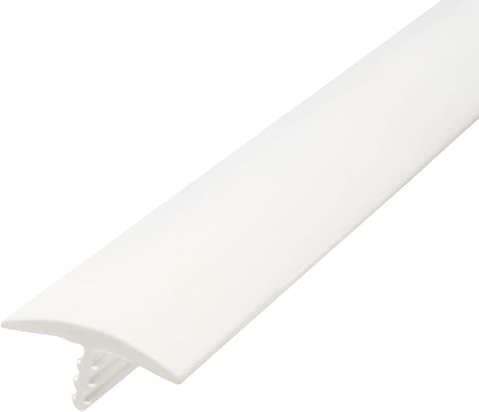 Outwater Industries 25 Foot White 34 Inch Center Barb Tee Moulding T Molding Hobbyist Pack, Small Projects, Arcade Machines and Tables