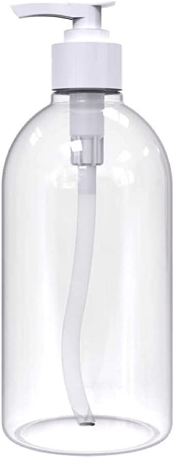 VALINK 1/3 Pcs 500ml Refillable Shampoo Bottles Pump Bottles Conditioner Dispenser Empty Empty Lotion Pump Bottle Liquid Container for Essential Oil Soap Lotion Shampoo Clear (1Pack)