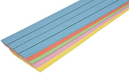 School Smart Ruled Rainbow Sentence Strips, Rainbow ,3 x 24 Inches (Pack of 100)