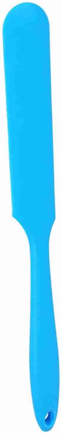 Silicone cream scraper for mixing spatula, kitchen baking brush (blue)
