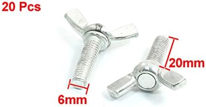 uxcell 20x Replacement Wing Screw 6x20mm for Solar Pool Purifier Silver Tone