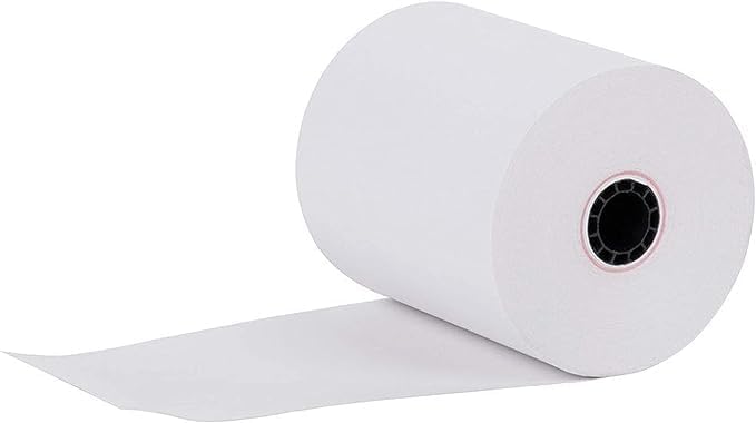 (10 Rolls) 3" x 150' 1 Ply Bond (Non AiThermal Kitchen Printer Paper) POS Receipt Cash Register For Star SP700 SRP275 SMP200 TMU200 MP500 NCR 2174 XR200 IMPACT Printers Requires Ribbons ERC303438