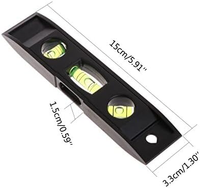 Magnetic Torpedo Level, Spirit Level 3 Bubble Torpedo Magnetic Level Bubble Measuring Tool (6 inch)