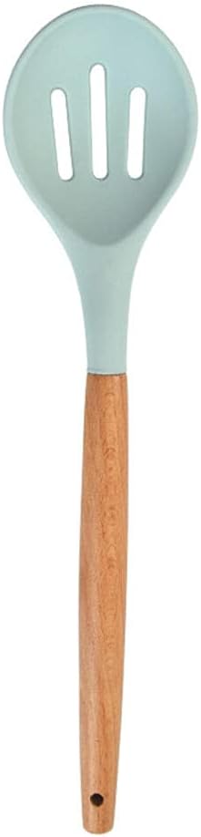 Kitchen Utensil Set Silicone,Wooden Handles Spatula Set,Green Cooking Utensils for Non Stick Pans,Silicone Spatulas for Cooking Kitchen Gadgets Tools-1Pcs-08