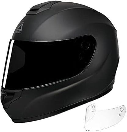 TRIANGLE Motorcycle Helmets Full Face Motorcycle Helmet for Men & Women with Tinted and Clear Visor Meet Dot Approved