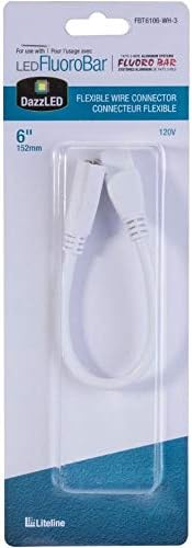 6" 3 Wire Flexible Connector for Linking Fluorobar Fixtures
