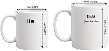 White Ceramic 15oz (12,7 x 10,6cm) Sublimation Coffee Tea Mug Heat Thermal Transfer Dye Coated Glossy 1 piece Diswashable Microwave Safe