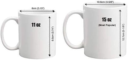 White Ceramic 15oz (12,7 x 10,6cm) Sublimation Coffee Tea Mug Heat Thermal Transfer Dye Coated Glossy 1 piece Diswashable Microwave Safe