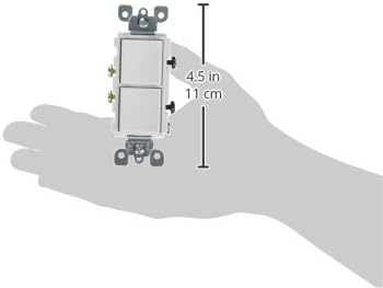 Leviton 5634-W 15 Amp, 120277 Volt, Decora Single-Pole, AC Combination Switch, Commercial Grade, Grounding, White