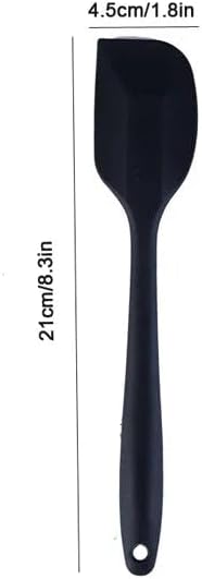 Silicone Spatula for Cooking and Baking – Heat-Resistant Non-Stick Kitchen Utensil Flexible Scraper for Baking, Mixing, Decorating & DIY (Black)