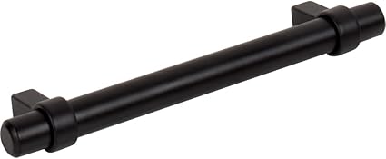 Jeffrey Alexander 128 mm Center-to-Center Matte Black Key Grande Cabinet Bar Pull
