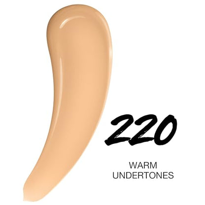 Maybelline Super Stay Lumi-Matte Foundation, Lightweight and Buildable Full Coverage Foundation Makeup For Up To 30HR Wear, 220, 1 Count