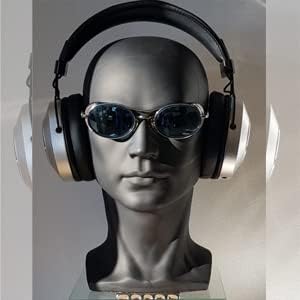 PVC Mannequin Head Black Male Manikin Dummy Stand Model Display Hat Scarf Wigs Hair Glasses Hat Beauty Styling Tool (Matte black)