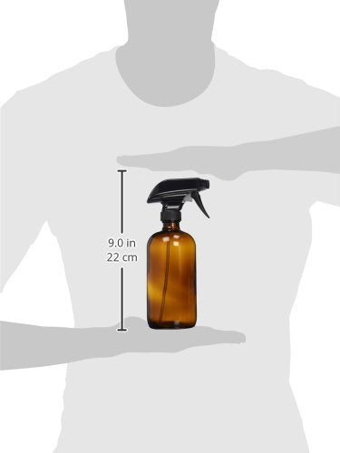 Sally's Organics 16oz Amber Glass Spray Bottle for Thieves Cleaner, Essential Oils, Cleaning Solutions  Plants - Refillable, Chemical-Resistant, with Adjustable Mist  Stream Sprayer