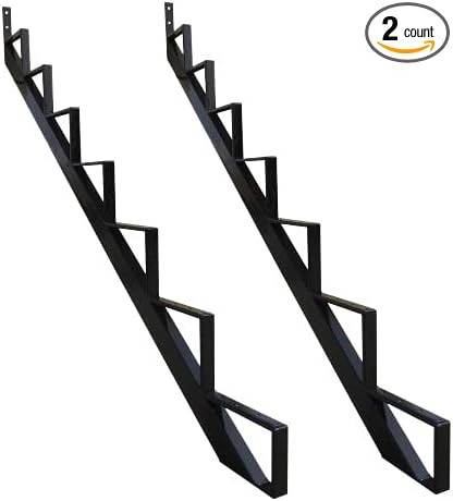 MTB Black Steel Stair Riser with 1234567 Steps