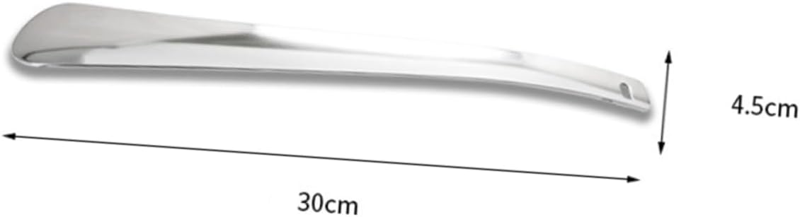 LIFKOME Professional 30cm Stainless Steel Metal Shoe Horn Long Handle for Pregnant Women Elderly Children Portable and Easy to