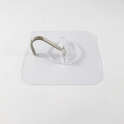 10 PCS Self Adhesive Heavy Duty Waterproof Transparent Wall Hooks, Kitchen Hooks, Bathroom Shower Hooks, Towel Hooks, Home Improvement Hooks