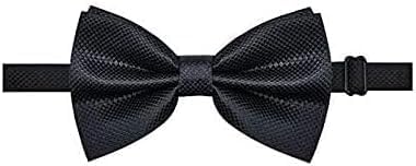 Black Bow Tie Men's Decorative Solid Bow Ties Business Wedding Party Adjustable Bowties Necktie, Ties, Cummerbunds and Pocket Squares