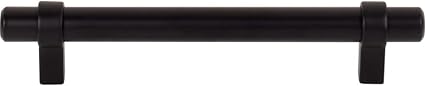 Jeffrey Alexander 128 mm Center-to-Center Matte Black Key Grande Cabinet Bar Pull