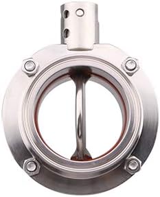 DERNORD 2 Pack 2 Inch Tri Clamp Sanitary Butterfly Valve with Pull Handle Stainless Steel 304 Tri Clamp Clover (2" Tube OD)