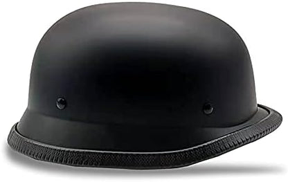 German Style Motorcycle Helmet, Thin Skull Cap Half Helmet for Adult Men Women, Novelty DOT Half Shell Helmet, Retro Half Face Helmet for Cruiser Scooter Chopper, DOT Approved