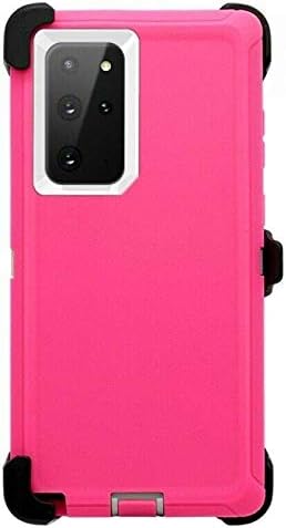 for Galaxy S20 Ultra Case Full Protective Anti-Scratch Resistant Cover with Holster Belt Clip Stand Cover Case for Samsung Galaxy S20 Ultra 5G - Pink