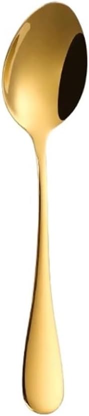 Pieces Gold Stirring Teaspoons Stainless Steel Coffee Spoon Set Ice Cream Cake Dessert Mini Spoon Afternoon Party Cutlery (Color : Gold, Size : 2 Pcs)