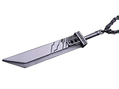 925 Sterling Silver Fantasy RPG F F VII 7 Remake Cloud Buster Sword Pendant Necklace