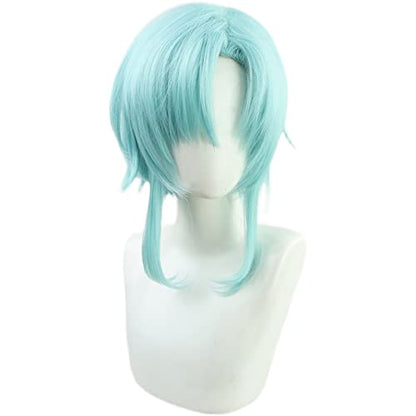 Cosplay Wig Hanamaki Towa Cosplay Wig D4DJ Photon Maiden Light Blue Short Straight Heat Resistant Synthetic Hair Role Play Halloween Party