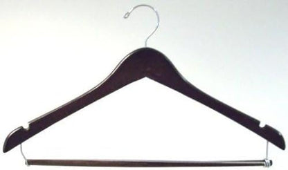 Only Hangers Walnut Finish Hanger with Locking Bar (Set of 8)