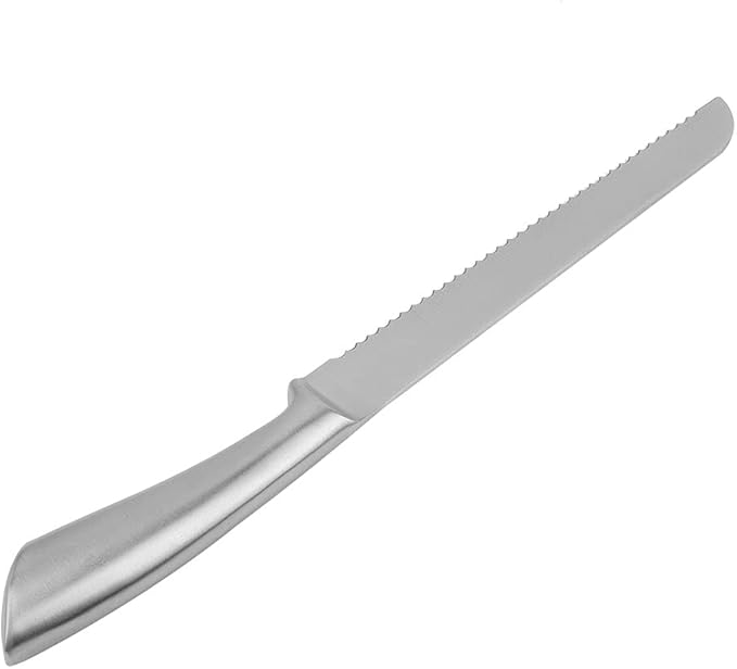 Coarse Tooth Cake Knife, Stainless Steel Bread Knife Baking Fine Toothed Coarse Toothed Flat Cake Knife Toast Sawtooth Slicing Knife