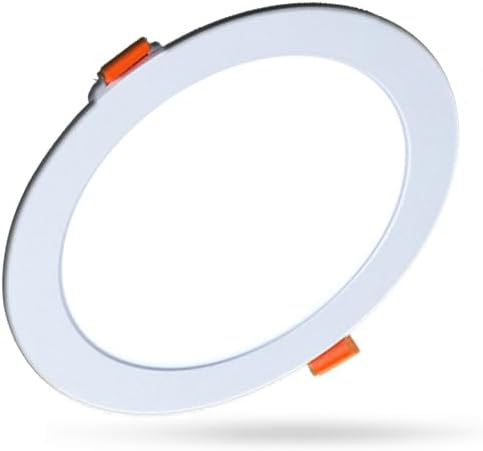 ZEEZ LED Recessed Lighting 9 Inch (OD 9.40" / ID 8.50"), 20W Round Ceiling Down Light Fixture, Non-Dimmable Canless Cool/Cold White Can Lights, Ultra-Thin Panel Wafer Pancake Downlight Retrofit