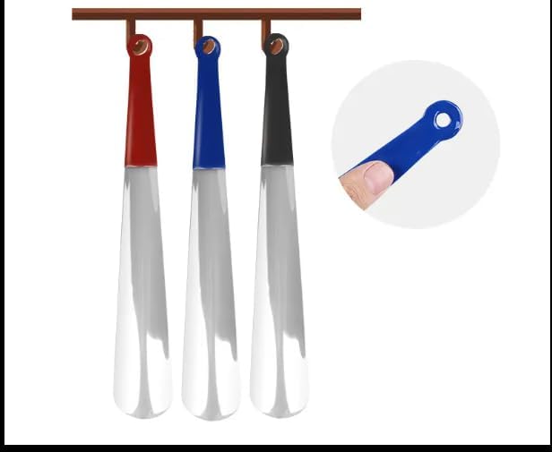 Metal Long Handle Shoe Horn, 11.8 Inches, Ergonomic Design