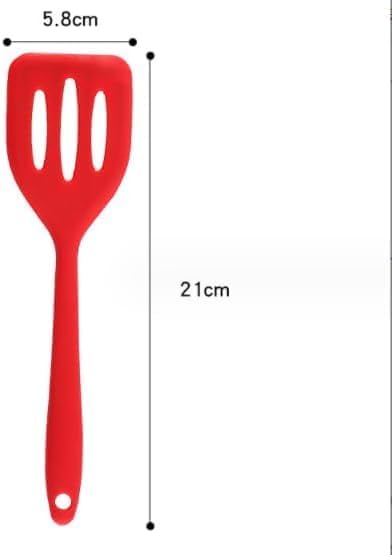 Silicone Cooking Spatulas Turner Slotted Heat Resistant Kitchen Utensils, Non-stick Premium Baking, Cooking, Mixing Tools (Black small)