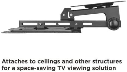 Mount Plus CM322 Flip Down TV and Monitor Roof Ceiling Mount  Fits Flat Screen 19 to 43 Inch  VESA Compatible 100x100, 200x200  Height Adjustable  Pitched Roof